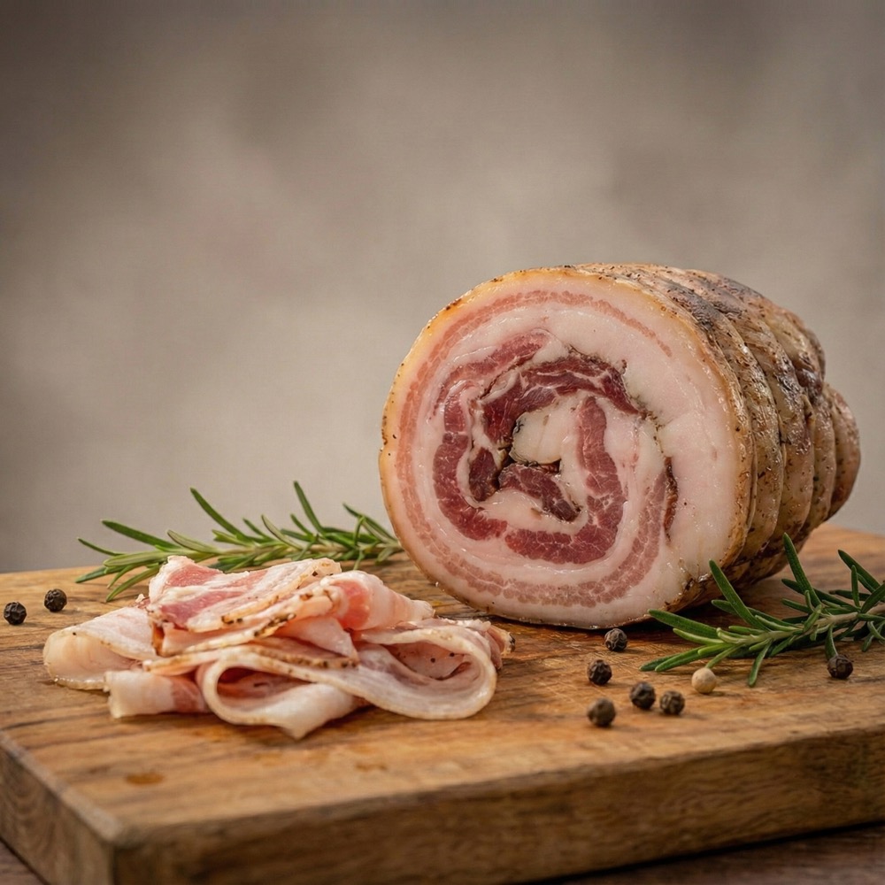 Pancetta de porc noir Nebrodi arrotolata (500g)