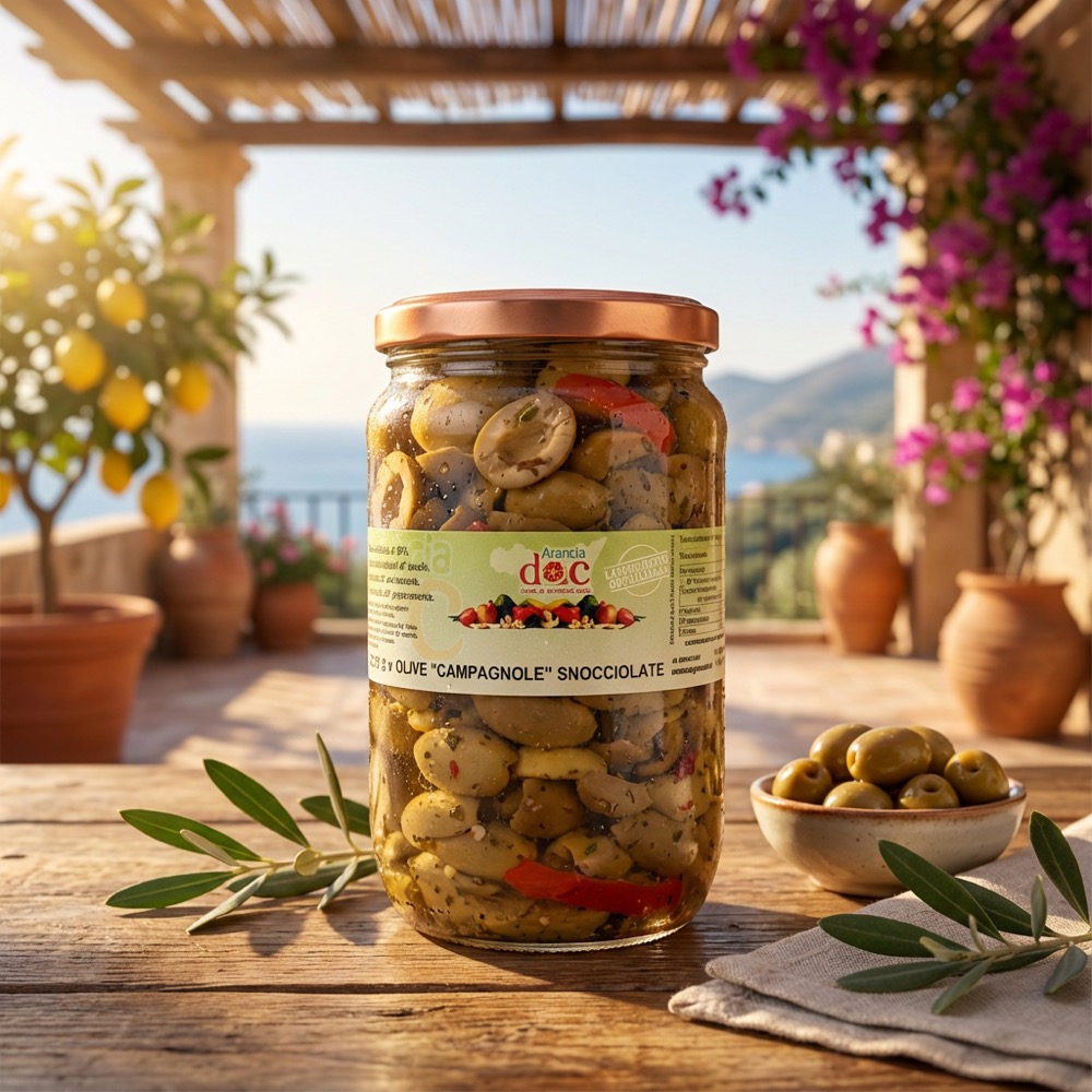 Olives de campagne dénoyautées (640 g)
