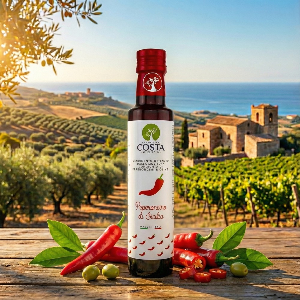 Condiment au piment à l'huile d'olive extra vierge (25 cl)