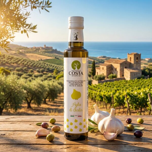 Condiment à l'ail à l'huile d'olive extra vierge (25 cl)
