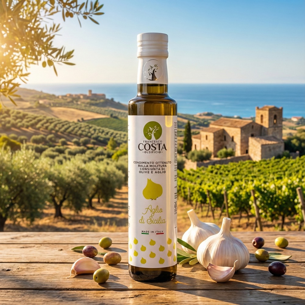 Condiment à l'ail à l'huile d'olive extra vierge (25 cl)