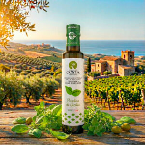 Condiment au basilic à l'huile d'olive extra vierge (25 cl)